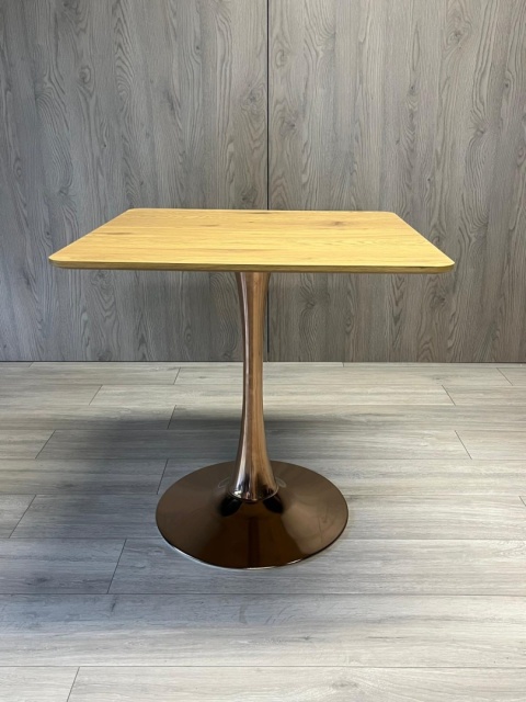 Stół skandynawski kwadratowy TORI SLIM Dark Wood 70 COPPER Stół skandynawski kwadratowy TORI SLIM Dark Wood 70 COPPER