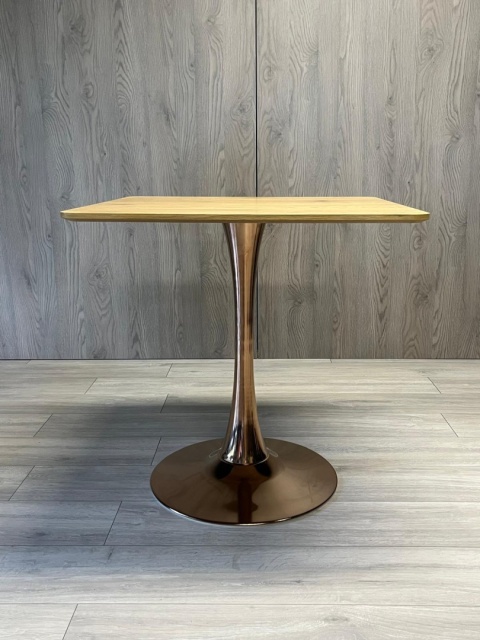 Stół skandynawski kwadratowy TORI SLIM Dark Wood 70 COPPER Stół skandynawski kwadratowy TORI SLIM Dark Wood 70 COPPER