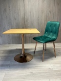 Stół skandynawski kwadratowy TORI SLIM Dark Wood 70 COPPER