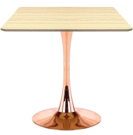 Stół skandynawski kwadratowy TORI SLIM Light Wood 70 COPPER