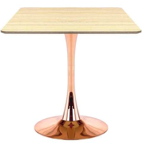 Stół skandynawski kwadratowy TORI SLIM Light Wood 70 COPPER Stół skandynawski kwadratowy TORI SLIM Light Wood 70 COPPER