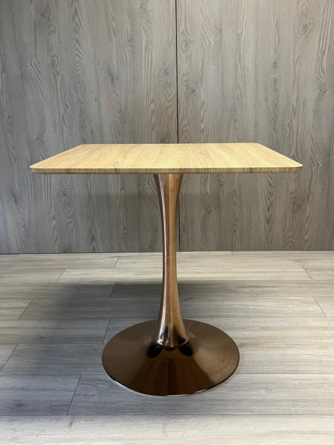 Stół skandynawski kwadratowy TORI SLIM Light Wood 70 COPPER Stół skandynawski kwadratowy TORI SLIM Light Wood 70 COPPER