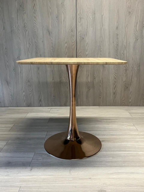 Stół skandynawski kwadratowy TORI SLIM Light Wood 70 COPPER Stół skandynawski kwadratowy TORI SLIM Light Wood 70 COPPER