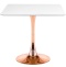 Stół skandynawski kwadratowy TORI SLIM WHITE 70 COPPER