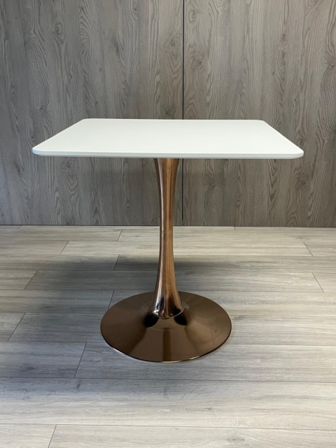 Stół skandynawski kwadratowy TORI SLIM WHITE 70 COPPER Stół skandynawski kwadratowy TORI SLIM WHITE 70 COPPER