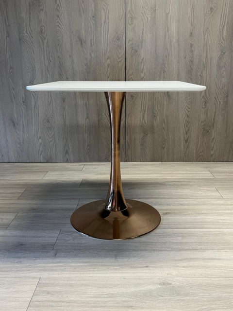 Stół skandynawski kwadratowy TORI SLIM WHITE 70 COPPER Stół skandynawski kwadratowy TORI SLIM WHITE 70 COPPER
