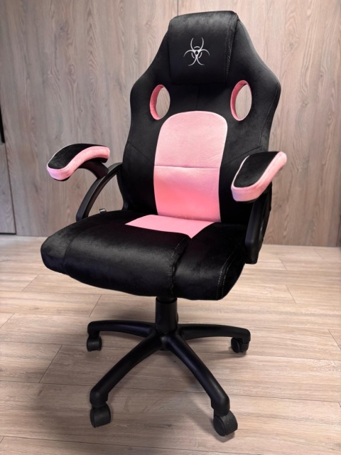 Fotel obrotowy do biurka CARRERA M ALCANTARA BLACK + PINK Fotel obrotowy do biurka CARRERA M ALCANTARA BLACK + PINK