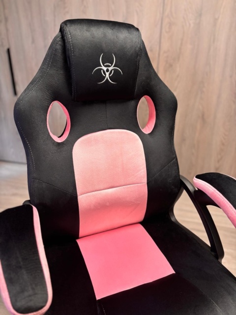 Fotel obrotowy do biurka CARRERA M ALCANTARA BLACK + PINK Fotel obrotowy do biurka CARRERA M ALCANTARA BLACK + PINK