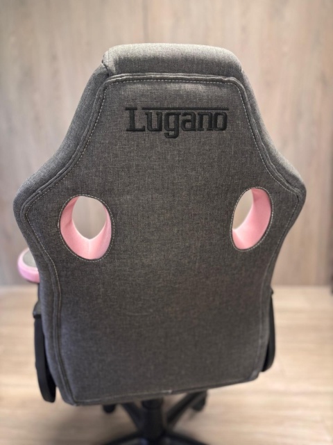 Fotel obrotowy do biurka CARRERA M STONE GREY + PINK FABRIC Fotel obrotowy do biurka CARRERA M STONE GREY + PINK FABRIC