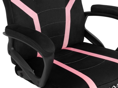 Fotel obrotowy do biurka MARIO ALCANTARA BLACK + PINK Fotel obrotowy do biurka MARIO ALCANTARA BLACK + PINK