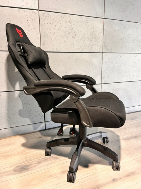 Fotel obrotowy gamingowy ENZO XL BLACK FABRIC OUTLET Fotel obrotowy gamingowy ENZO XL BLACK FABRIC OUTLET