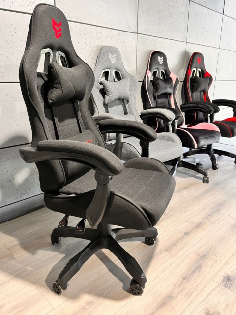 Fotel obrotowy gamingowy ENZO XL BLACK FABRIC OUTLET Fotel obrotowy gamingowy ENZO XL BLACK FABRIC OUTLET