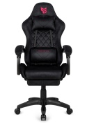 Fotel obrotowy gamingowy XL POKER PRO BLACK ALCANTARA OUTLET