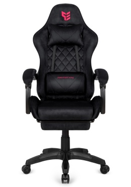 Fotel obrotowy gamingowy XL POKER PRO BLACK ALCANTARA OUTLET