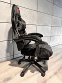 Fotel obrotowy gamingowy XL POKER PRO BLACK ALCANTARA OUTLET