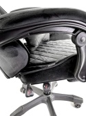 Fotel obrotowy gamingowy XL POKER PRO BLACK ALCANTARA OUTLET
