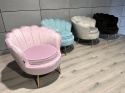 Krzesło Fotel Muszla Lugano DONNA VELVET PINK OUTLET