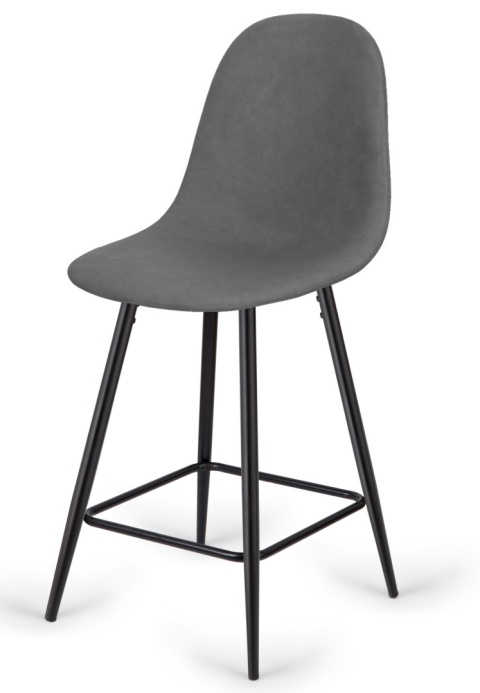 Krzesło barowe AVA GREY PU hoker BAR Krzesło barowe AVA GREY PU hoker BAR