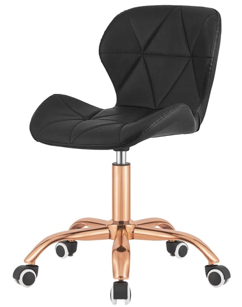 Krzesło obrotowe VASTO OFFICE PU BLACK ROSE GOLD Krzesło obrotowe VASTO OFFICE PU BLACK ROSE GOLD