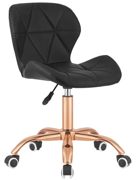 Krzesło obrotowe VASTO OFFICE PU BLACK ROSE GOLD Krzesło obrotowe VASTO OFFICE PU BLACK ROSE GOLD