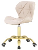 Krzesło obrotowe VASTO OFFICE PU CREAM GOLD
