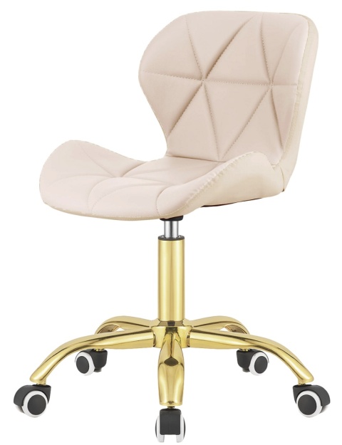 Krzesło obrotowe VASTO OFFICE PU CREAM GOLD Krzesło obrotowe VASTO OFFICE PU CREAM GOLD