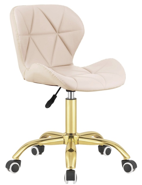Krzesło obrotowe VASTO OFFICE PU CREAM GOLD Krzesło obrotowe VASTO OFFICE PU CREAM GOLD