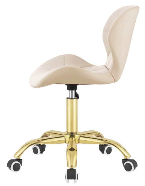 Krzesło obrotowe VASTO OFFICE PU CREAM GOLD Krzesło obrotowe VASTO OFFICE PU CREAM GOLD