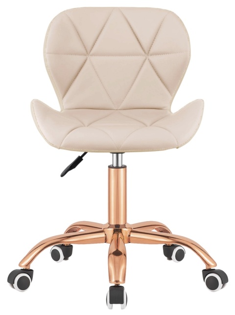 Krzesło obrotowe VASTO OFFICE PU CREAM ROSE GOLD Krzesło obrotowe VASTO OFFICE PU CREAM ROSE GOLD
