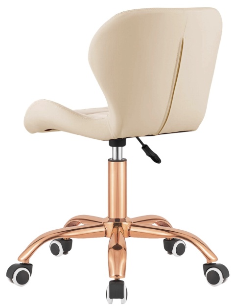 Krzesło obrotowe VASTO OFFICE PU CREAM ROSE GOLD Krzesło obrotowe VASTO OFFICE PU CREAM ROSE GOLD