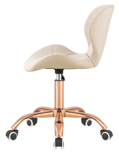 Krzesło obrotowe VASTO OFFICE PU CREAM ROSE GOLD Krzesło obrotowe VASTO OFFICE PU CREAM ROSE GOLD