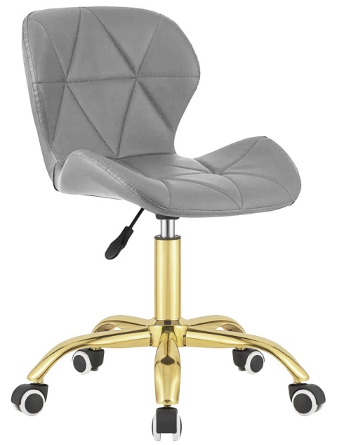 Krzesło obrotowe VASTO OFFICE PU GREY GOLD Krzesło obrotowe VASTO OFFICE PU GREY GOLD