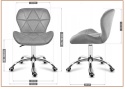 Krzesło obrotowe VASTO OFFICE PU GREY GOLD