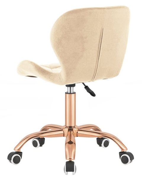 Krzesło obrotowe VASTO OFFICE VELVET BEIGE ROSE GOLD Krzesło obrotowe VASTO OFFICE VELVET BEIGE ROSE GOLD