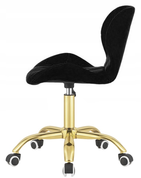 Krzesło obrotowe VASTO OFFICE VELVET BLACK GOLD Krzesło obrotowe VASTO OFFICE VELVET BLACK GOLD