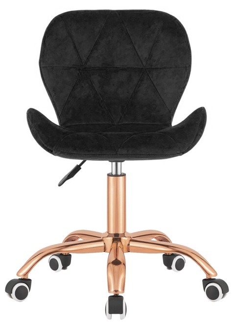 Krzesło obrotowe VASTO OFFICE VELVET BLACK ROSE GOLD Krzesło obrotowe VASTO OFFICE VELVET BLACK ROSE GOLD