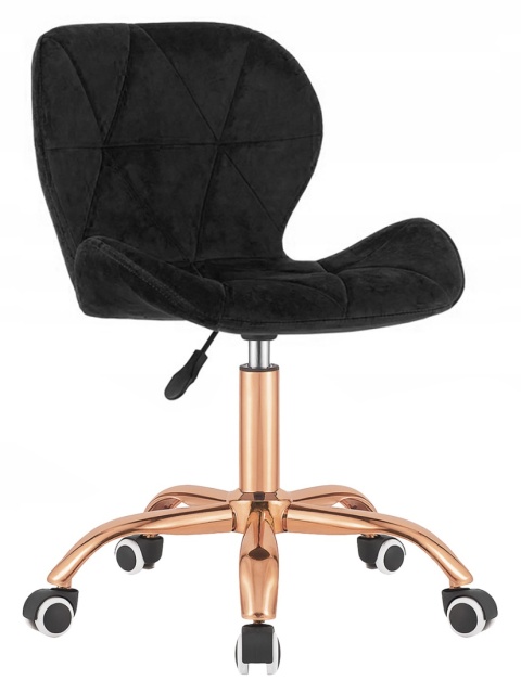 Krzesło obrotowe VASTO OFFICE VELVET BLACK ROSE GOLD Krzesło obrotowe VASTO OFFICE VELVET BLACK ROSE GOLD