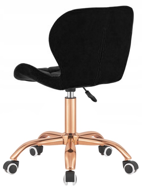 Krzesło obrotowe VASTO OFFICE VELVET BLACK ROSE GOLD Krzesło obrotowe VASTO OFFICE VELVET BLACK ROSE GOLD