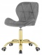 Krzesło obrotowe VASTO OFFICE VELVET DARK GREY GOLD