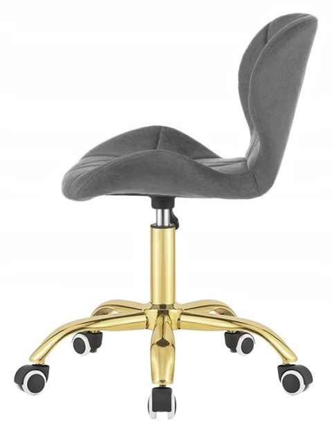 Krzesło obrotowe VASTO OFFICE VELVET DARK GREY GOLD Krzesło obrotowe VASTO OFFICE VELVET DARK GREY GOLD