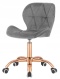 Krzesło obrotowe VASTO OFFICE VELVET DARK GREY ROSE GOLD