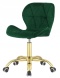 Krzesło obrotowe VASTO OFFICE VELVET FOREST GREEN GOLD