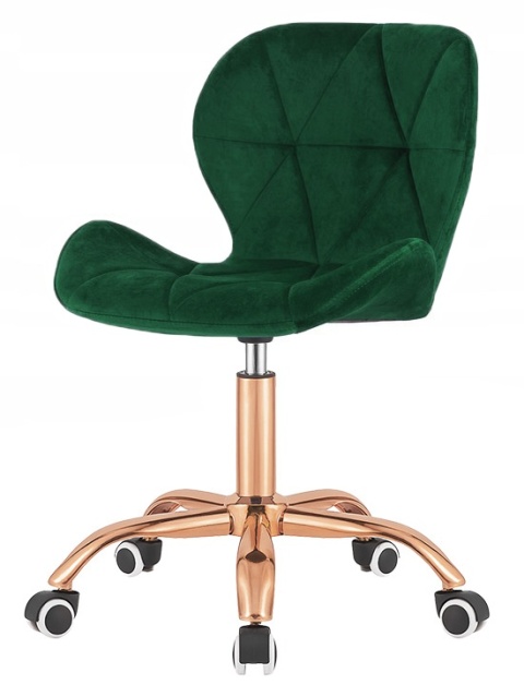 Krzesło obrotowe VASTO OFFICE VELVET FOREST GREEN ROSE GOLD Krzesło obrotowe VASTO OFFICE VELVET FOREST GREEN ROSE GOLD