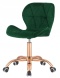 Krzesło obrotowe VASTO OFFICE VELVET FOREST GREEN ROSE GOLD