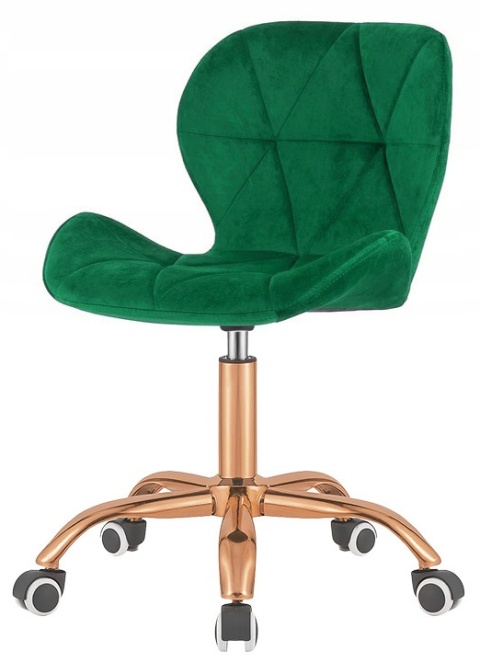 Krzesło obrotowe VASTO OFFICE VELVET GREEN ROSE GOLD Krzesło obrotowe VASTO OFFICE VELVET GREEN ROSE GOLD