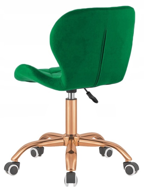 Krzesło obrotowe VASTO OFFICE VELVET GREEN ROSE GOLD Krzesło obrotowe VASTO OFFICE VELVET GREEN ROSE GOLD