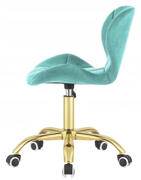 Krzesło obrotowe VASTO OFFICE VELVET MINT GOLD Krzesło obrotowe VASTO OFFICE VELVET MINT GOLD