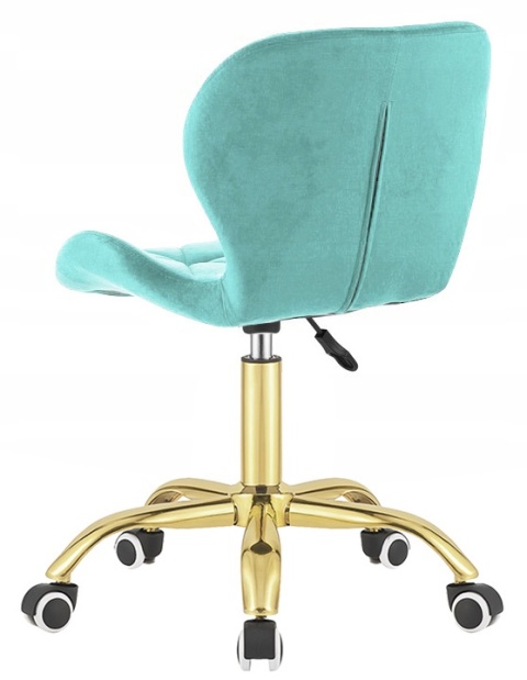 Krzesło obrotowe VASTO OFFICE VELVET MINT GOLD Krzesło obrotowe VASTO OFFICE VELVET MINT GOLD
