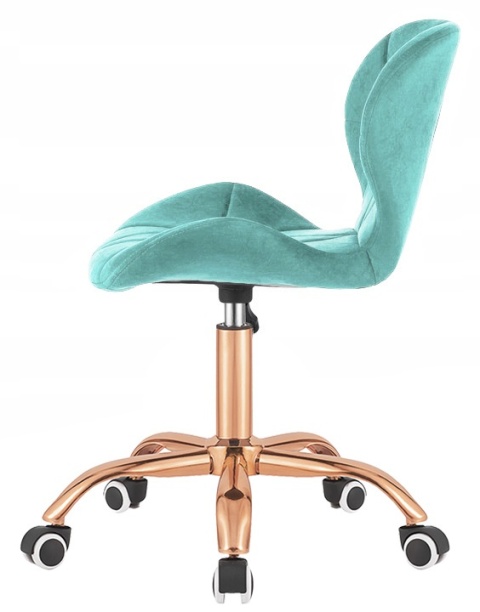 Krzesło obrotowe VASTO OFFICE VELVET MINT ROSE GOLD Krzesło obrotowe VASTO OFFICE VELVET MINT ROSE GOLD