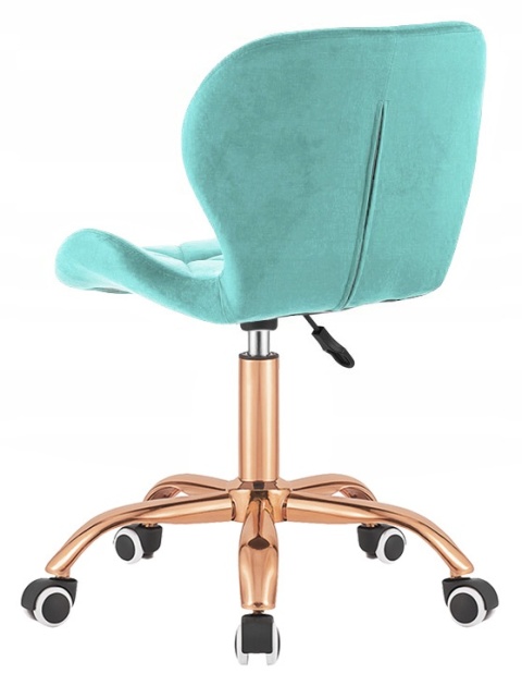 Krzesło obrotowe VASTO OFFICE VELVET MINT ROSE GOLD Krzesło obrotowe VASTO OFFICE VELVET MINT ROSE GOLD